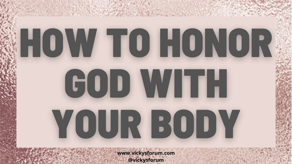 Your body is the temple of the Holy Spirit